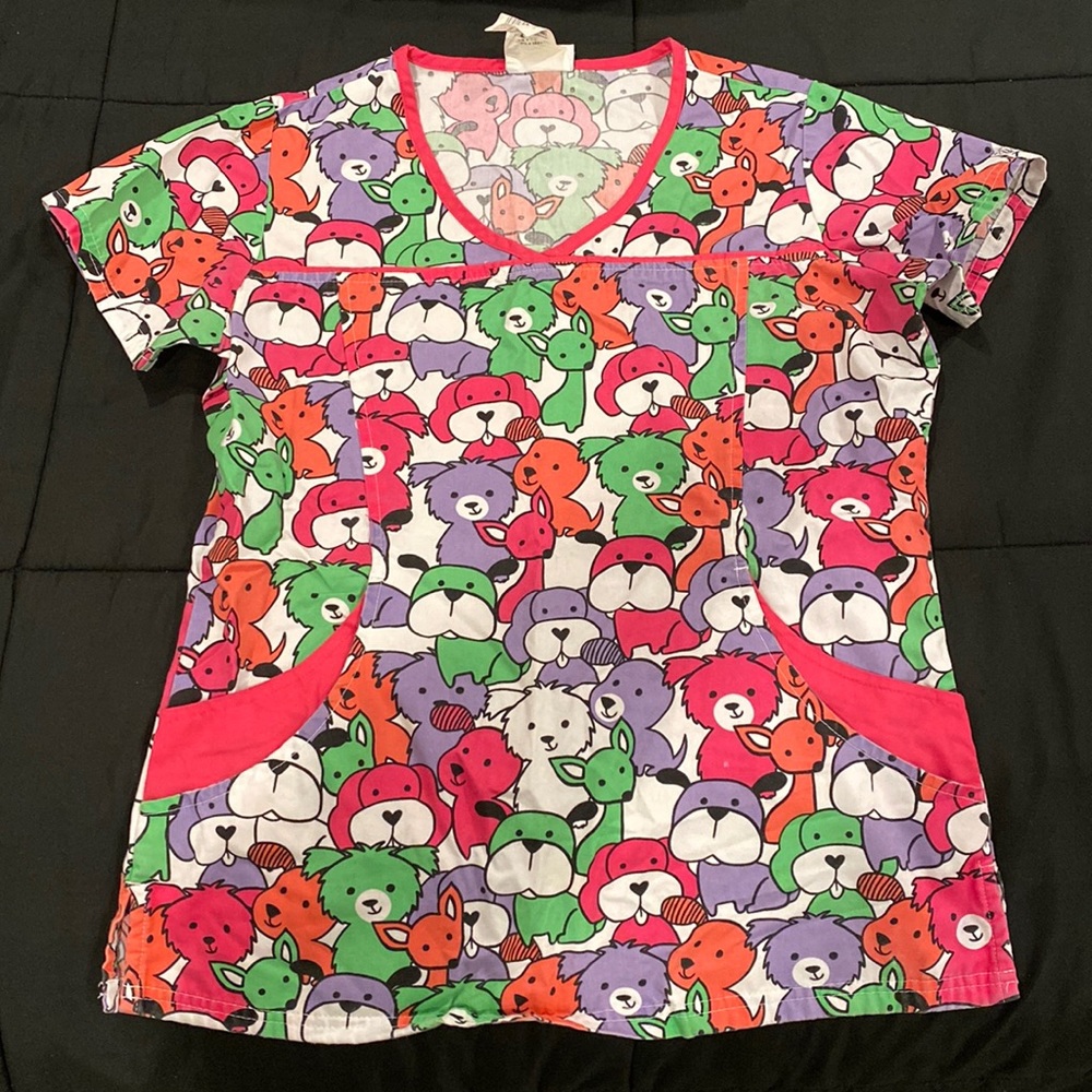 Puppies Scrub Top